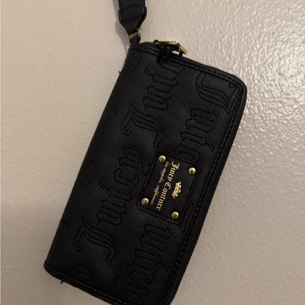 Juicy Couture Black Embossed Wallet